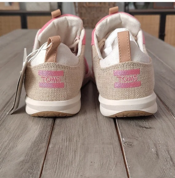 NWT TOMS Earthwise Sneakers In Tea Pink/ Natural Size Woman's 7.5 - Picture 8 of 12